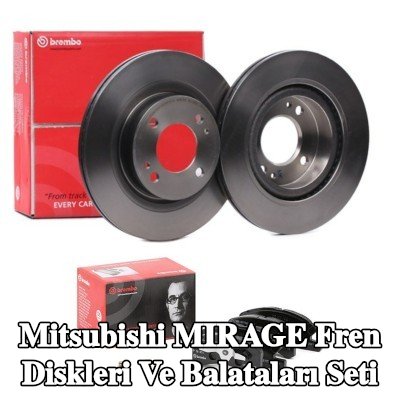 BREMBO Fren diskleri ve balataları seti Prime, içten havalandırmalı — Mitsubishi Mirage