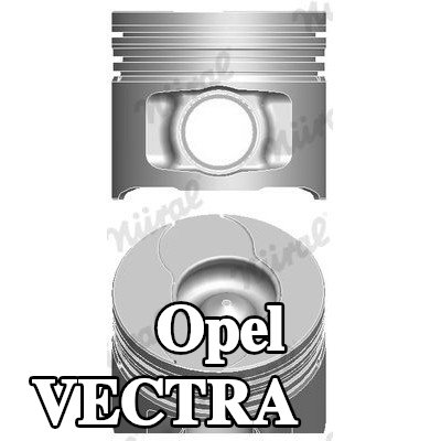 NÜRAL مكبس مع جلبة لبرغي المكبس, مع حامل حلقة المكبس — Opel Vectra