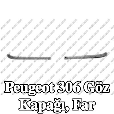 PRASCO Göz kapağı, far Sol, Araç Önü — Peugeot 306