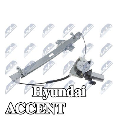NTY مُحرك النوافذ الأمامي الأيمن, كهربائي, مع محرك كهربائي — 2008 Hyundai Accent