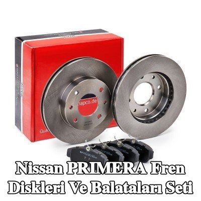 MAPCO Fren diskleri ve balataları seti Ön Aks, Havalandırmalı — 2000 Nissan Primera