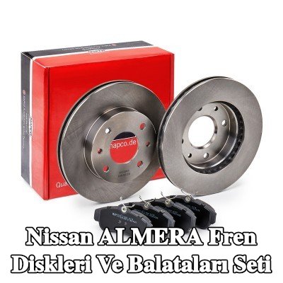 MAPCO Fren diskleri ve balataları seti Ön Aks, Havalandırmalı — Nissan Almera