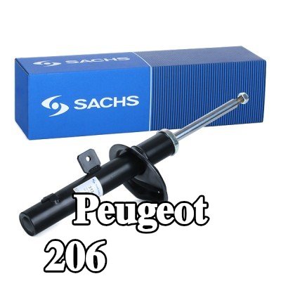 SACHS ممتص الصدمات للمحور الأمامي الأيسر, ضغط الغاز, دعامة نظام التعليق — Peugeot 206