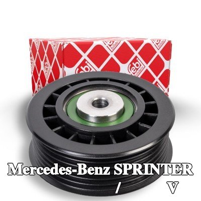 FEBI BILSTEIN بكرة الانحراف/التوجيه, V-ribbed belt Outer Diameter: 75mm — 1996 Mercedes-Benz Sprinter