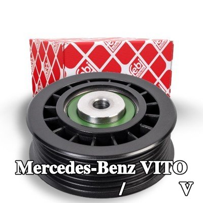 FEBI BILSTEIN بكرة الانحراف/التوجيه, V-ribbed belt Outer Diameter: 75mm — 1996 Mercedes-Benz Vito