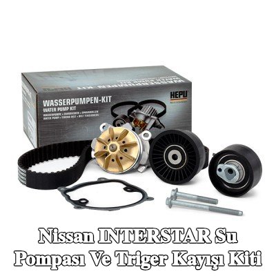 HEPU Su pompası ve triger kayışı kiti Diş Sayısı: 89, Width: 25mm — Nissan Interstar