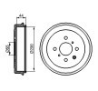 BOSCH Arka aks fren kampanası, 233mm — Peugeot 108 (1)