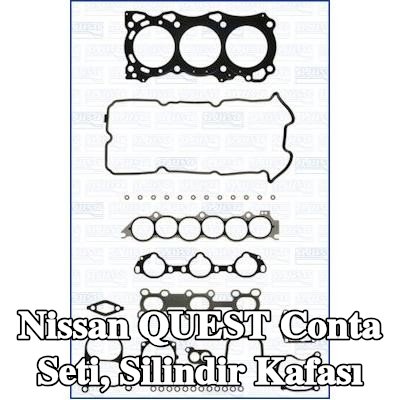 AJUSA Conta seti, silindir kafası Sağ, silindir kafası contası ile, valf gövdesi contalı — Nissan Quest