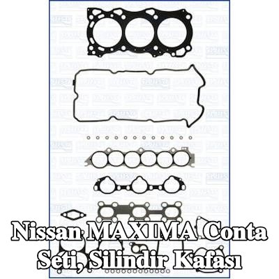 AJUSA Conta seti, silindir kafası Sağ, silindir kafası contası ile, valf gövdesi contalı — Nissan Maxima