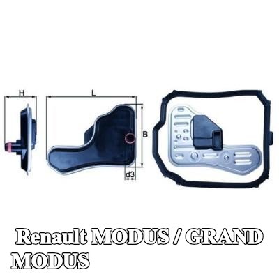MAHLE مجموعة مرشح ناقل الحركة الأوتوماتيكي مع حشية/سداد — Renault Modus / Grand Modus
