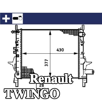 MAHLE مبرد المحرك — 2003 Renault Twingo