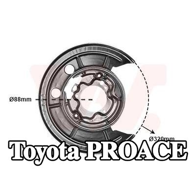 VAN WEZEL لوحة دعم قرص الفرامل للمحور الخلفي الأيمن — Toyota Proace