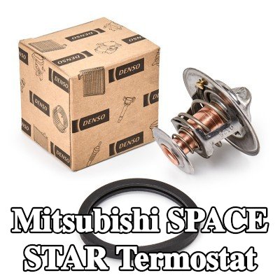 DENSO Termostat 82°C, conta/sızdırmazlık elemanları ile — Mitsubishi Space Star