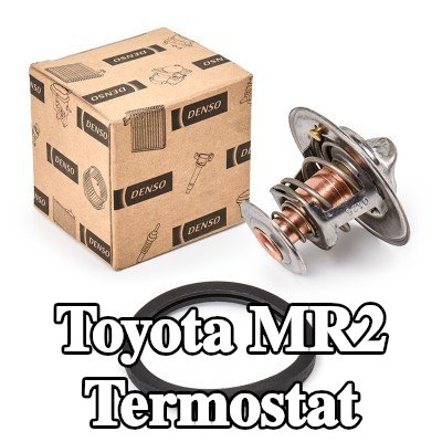 DENSO Termostat 82°C, conta/sızdırmazlık elemanları ile — Toyota Mr2