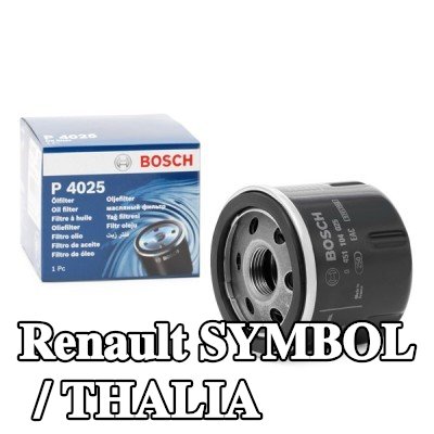 BOSCH فلتر الزيت مع صمام واحد مانع للرجوع — Renault Symbol / Thalia