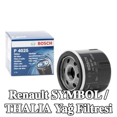 BOSCH Tek çek valflı yağ filtresi — Renault Symbol / Thalia