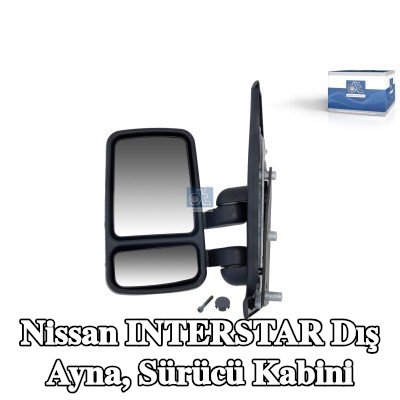 DT Spare Parts Dış ayna, sürücü kabini — Nissan Interstar