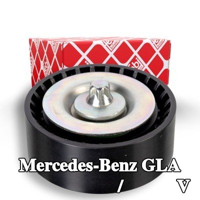 FEBI BILSTEIN بكرة الانحراف/التوجيه, V-ribbed belt Outer Diameter: 60mm — Mercedes-Benz Gla