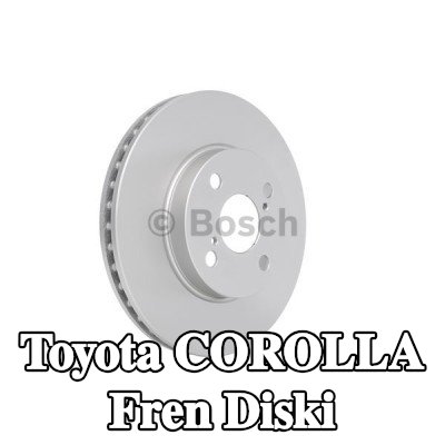 BOSCH Fren diski Dış Çap: 255mm, Havalandırmalı, içten havalandırmalı, Kaplamalı — 2008 Toyota Corolla