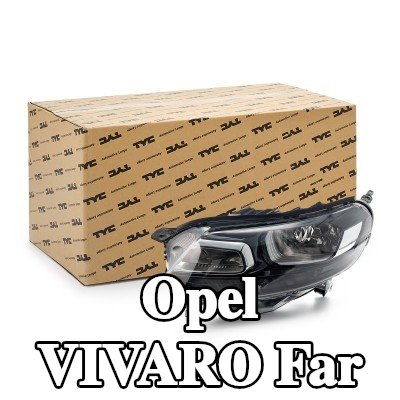 TYC Far Sol, H7/H1, W21W, elektrik motorlu — Opel Vivaro