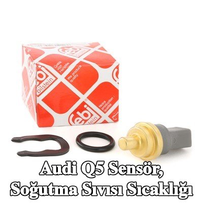 FEBI BILSTEIN Sensör, conta/sızdırmazlık elemanlı soğutma suyu sıcaklığı, tutma yayı ile — Audi Q5