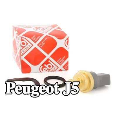FEBI BILSTEIN مستشعر, مستشعر درجة حرارة سائل التبريد مع حشية/مانع تسرب, مع زنبرك تثبيت — Peugeot J5