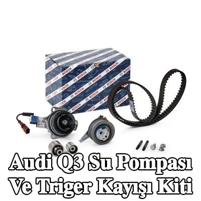BOSCH Su pompası ve triger kayışı kiti Diş Sayısı: 145, Width: 25mm — Audi Q3