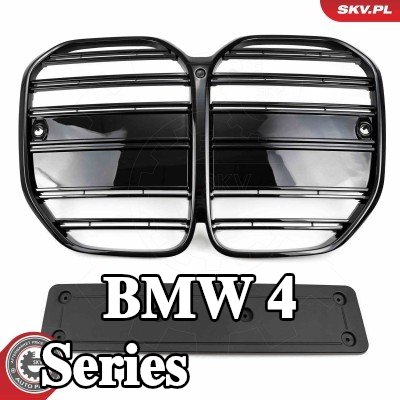ESEN SKV شبكة المبرد - لامعة, أسود, مع حامل لوحة الأرقام — BMW 4 Series