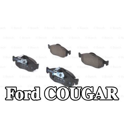 BOSCH مجموعة وسادات الفرامل 18mm, مع لوحة مانعة للصرير, مع مشبك مكبس — Ford Cougar