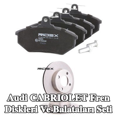 RIDEX Fren diskleri ve balataları seti Ön Aks, içten havalandırmalı — Audi Cabriolet