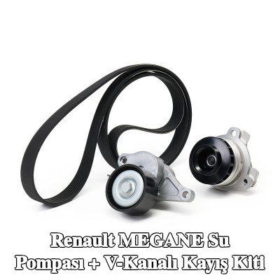 SKF Su Pompası + V-Yivli Kayış Kiti contalı/sızdırmaz — Renault Megane
