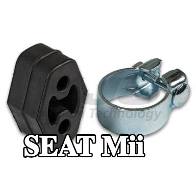 HJS مجموعة التثبيت, كاتم الصوت مع مشبك — SEAT Mii
