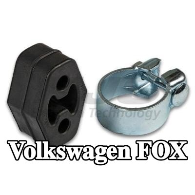 HJS مجموعة التثبيت, كاتم الصوت مع مشبك — Volkswagen Fox