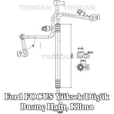TRISCAN Yüksek/Düşük Basınç Hattı, klima — Ford Focus