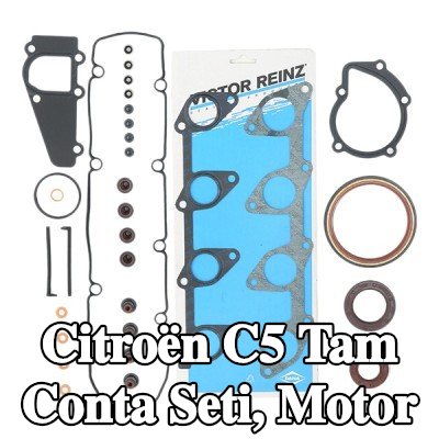 REINZ Tam Conta Seti, krank mili contalı motor, valf gövdesi contalı, silindir kafası contası olmadan, yağ karteri contası olmadan — 2002 Citroën C5