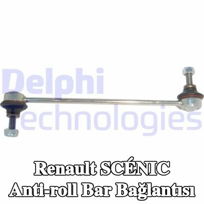DELPHI Anti-roll bar bağlantısı 256mm, Çelik — 1999 Renault Scénic