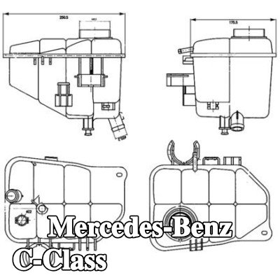 MAHLE خزان تمدد سائل التبريد بدون غطاء — 2002 Mercedes-Benz C-Class
