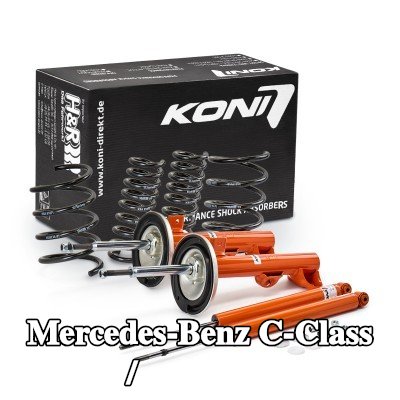 KONI مجموعة التعليق, الزنبركات اللولبية / ممتصات الصدمات للمحور الأمامي, المحور الخلفي — 2000 Mercedes-Benz C-Class