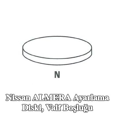 IPSA Ayarlama Diski, valf boşluğu — Nissan Almera
