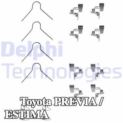 DELPHI طقم تركيب وسادات الفرامل — 2000 Toyota Previa / Estima