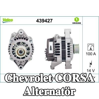 VALEO Alternatör YENİ ORİJİNAL PARÇA, 100A — Chevrolet Corsa
