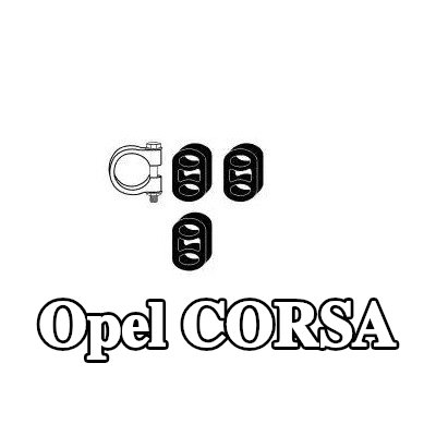 VEGAZ طقم تركيب العادم — 2002 Opel Corsa