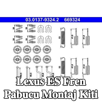 ATE Fren pabucu montaj kiti — Lexus Es