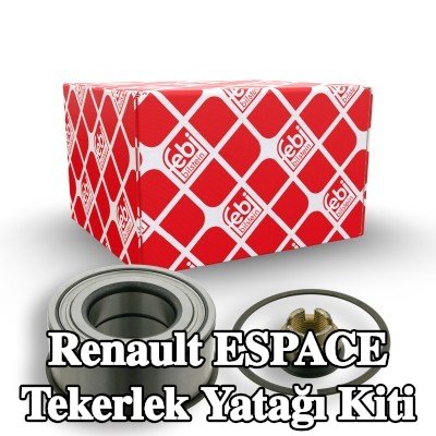 FEBI BILSTEIN Sol ön aks tekerlek yatağı kiti, Ön Aks Sağ, taç somun ile, tutma halkası — 2002 Renault Espace
