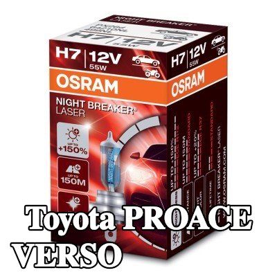 OSRAM لمبة الضوء العالي NIGHT BREAKER LASER الجيل التالي, H7, 55W, 12V — Toyota Proace Verso