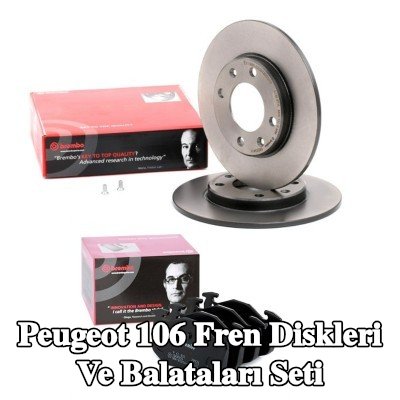 BREMBO Fren diskleri ve balataları seti Prime, düz — Peugeot 106