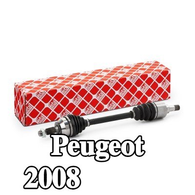 FEBI BILSTEIN عمود الدفع المحور الأمامي الأيسر, مع صمولة, مع دبوس منقسم — Peugeot 2008