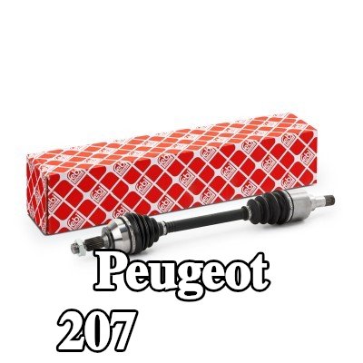 FEBI BILSTEIN عمود الدفع المحور الأمامي الأيسر, مع صمولة, مع دبوس منقسم — Peugeot 207