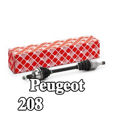 FEBI BILSTEIN عمود الدفع المحور الأمامي الأيسر, مع صمولة, مع دبوس منقسم — Peugeot 208