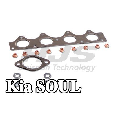 HJS طقم تركيب المحول الحفاز مع مشعب العادم — Kia Soul